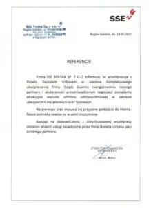 Skan referencji SSE Polska